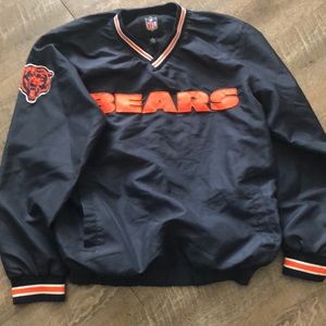 chicago bears crew neck windbreaker